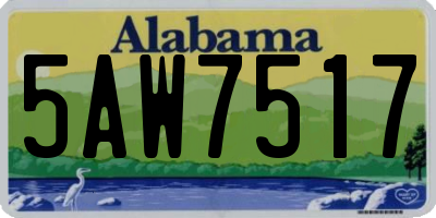 AL license plate 5AW7517