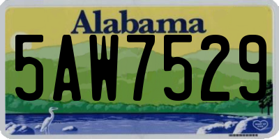 AL license plate 5AW7529