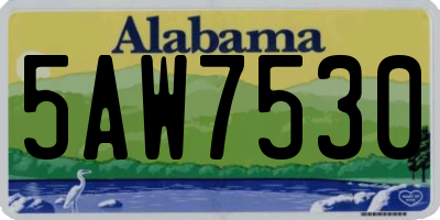 AL license plate 5AW7530