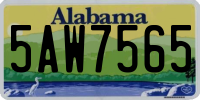 AL license plate 5AW7565