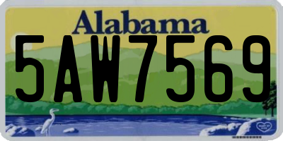 AL license plate 5AW7569