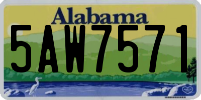 AL license plate 5AW7571