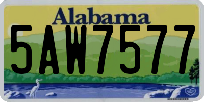 AL license plate 5AW7577