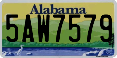 AL license plate 5AW7579