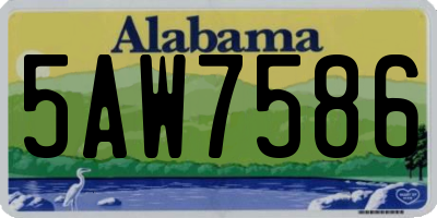 AL license plate 5AW7586