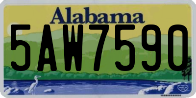 AL license plate 5AW7590