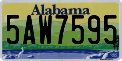 AL license plate 5AW7595