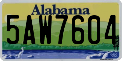 AL license plate 5AW7604