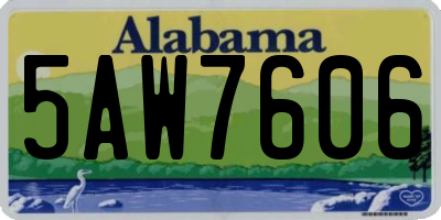AL license plate 5AW7606