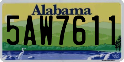 AL license plate 5AW7611