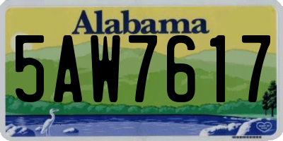 AL license plate 5AW7617