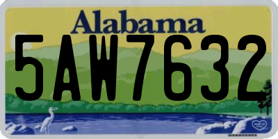AL license plate 5AW7632