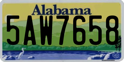 AL license plate 5AW7658