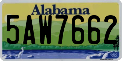 AL license plate 5AW7662