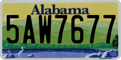 AL license plate 5AW7677