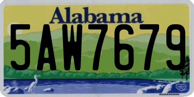AL license plate 5AW7679