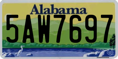 AL license plate 5AW7697