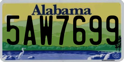 AL license plate 5AW7699