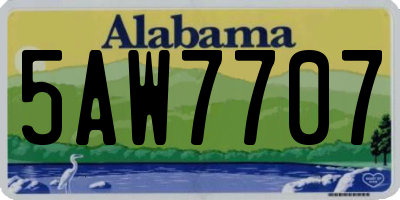 AL license plate 5AW7707