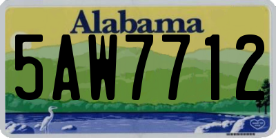 AL license plate 5AW7712
