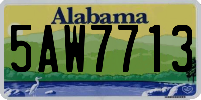 AL license plate 5AW7713
