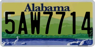 AL license plate 5AW7714