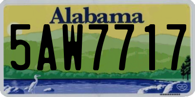 AL license plate 5AW7717