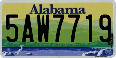 AL license plate 5AW7719