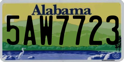 AL license plate 5AW7723