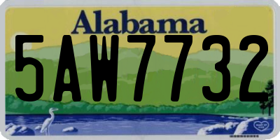 AL license plate 5AW7732