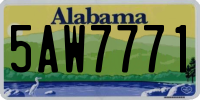 AL license plate 5AW7771
