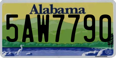 AL license plate 5AW7790
