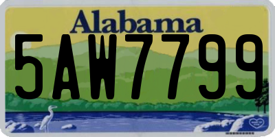 AL license plate 5AW7799