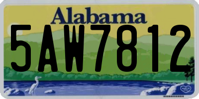 AL license plate 5AW7812