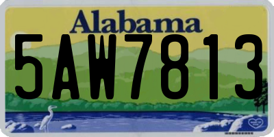 AL license plate 5AW7813