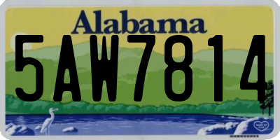 AL license plate 5AW7814