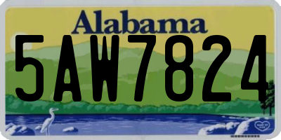 AL license plate 5AW7824