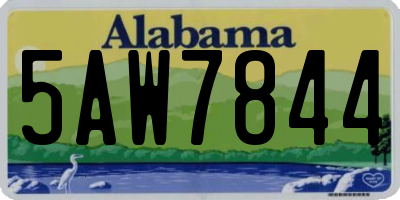 AL license plate 5AW7844