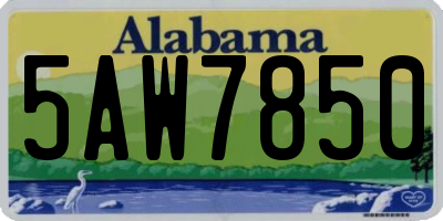 AL license plate 5AW7850