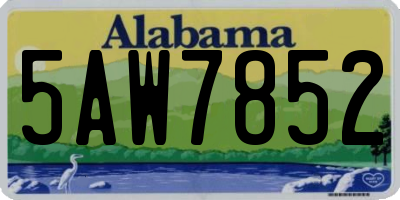 AL license plate 5AW7852