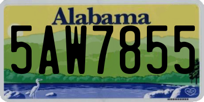 AL license plate 5AW7855