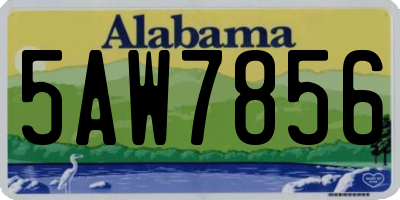 AL license plate 5AW7856