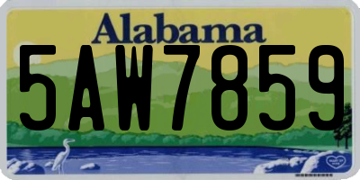 AL license plate 5AW7859