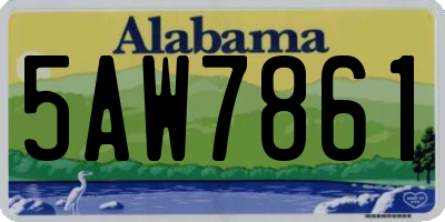 AL license plate 5AW7861