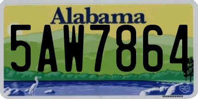 AL license plate 5AW7864