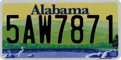 AL license plate 5AW7871