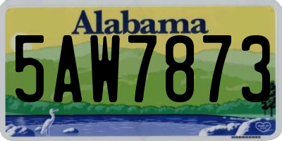 AL license plate 5AW7873