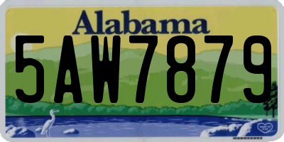 AL license plate 5AW7879