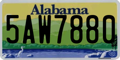 AL license plate 5AW7880