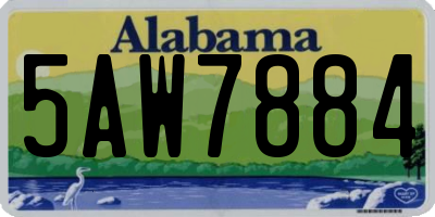 AL license plate 5AW7884
